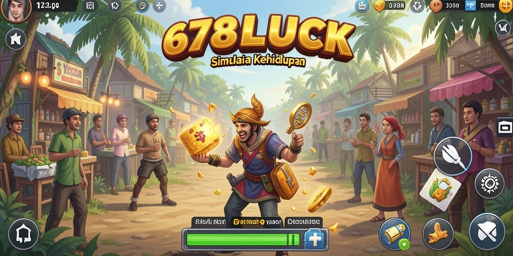 Tampilan gameplay 678LUCK yang menampilkan interaksi karakter dan lingkungan.