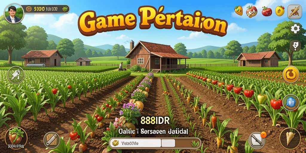 Tampilan permainan Farming yang mengasyikkan dan interaktif di 888IDR.