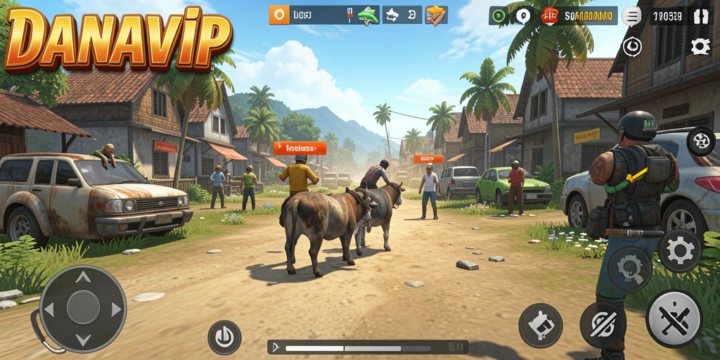 Tampilan gameplay menarik dari DANAVIP dengan karakter dan lingkungan yang hidup.