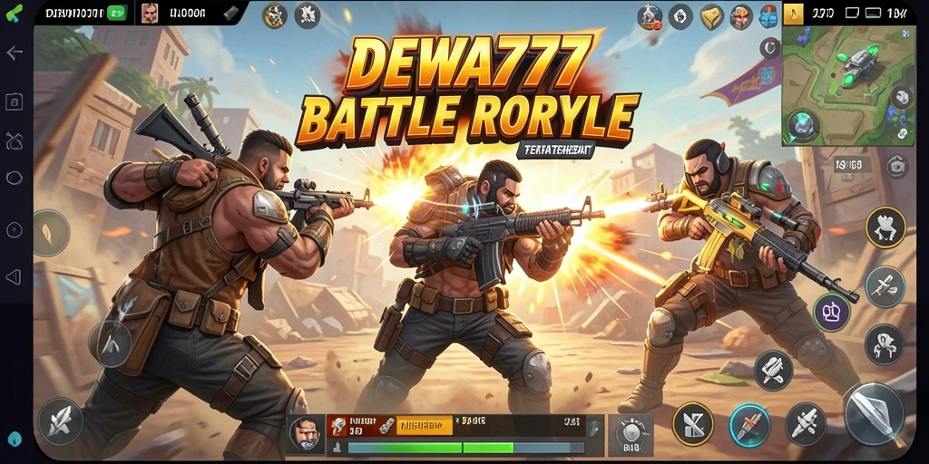 Tampilan gameplay seru di arena pertempuran DEWA777.