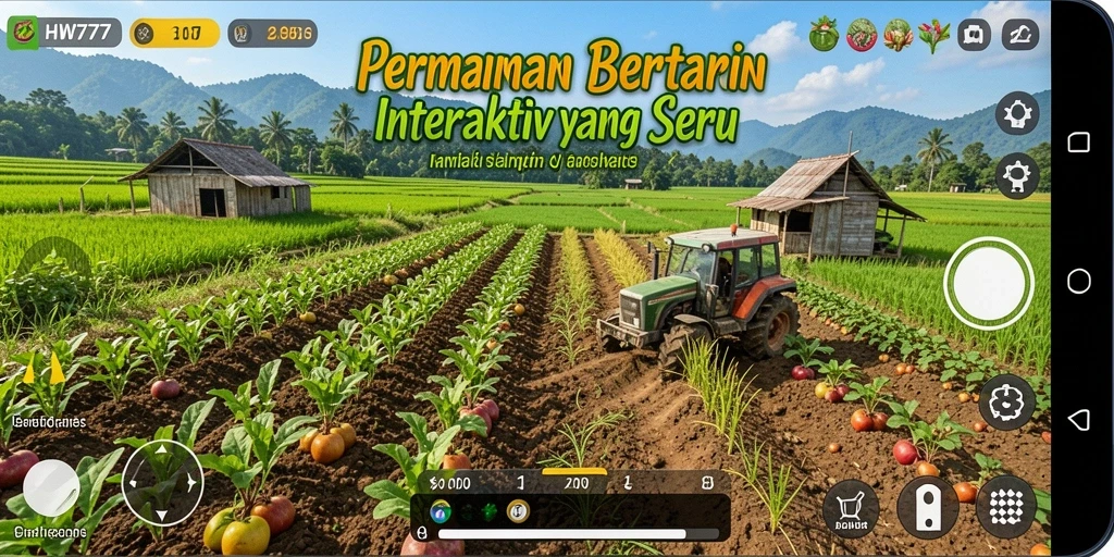 Screenshot HW777 menampilkan gameplay bertani yang menarik dan interaktif.