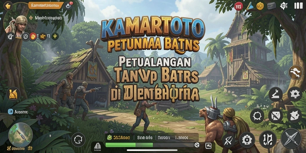 Tangkapan layar gameplay KAMARTOTO yang menampilkan dunia terbuka yang luas.