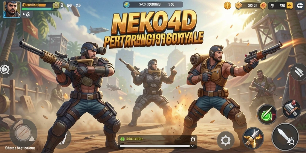 Tampilan menarik dari gameplay seru NEKO4D di Arena Battle Royale.