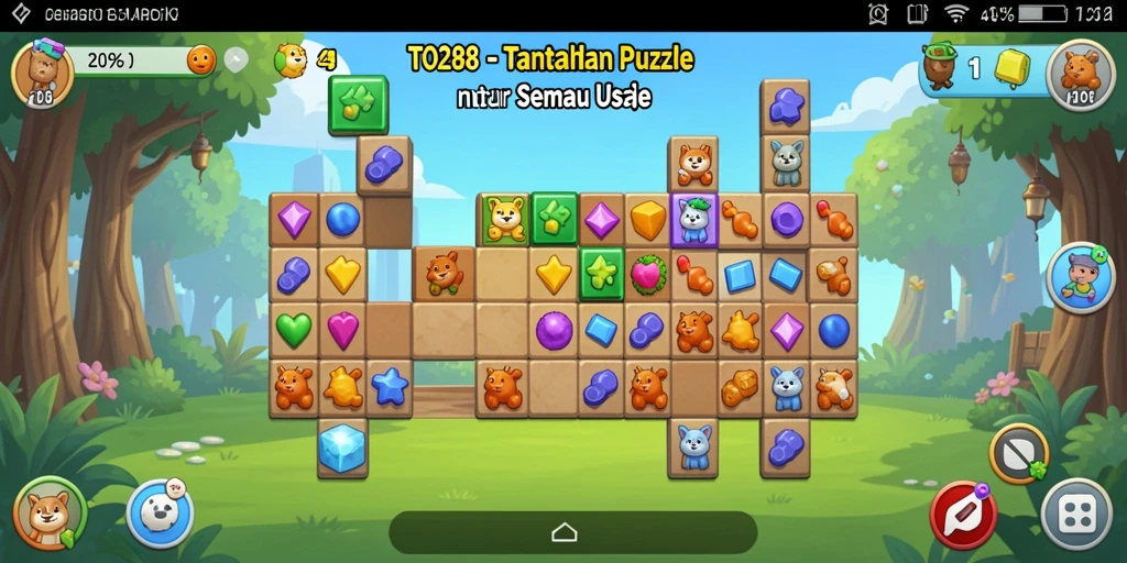 Screenshot gameplay TO288 menunjukkan tantangan Puzzle yang seru.